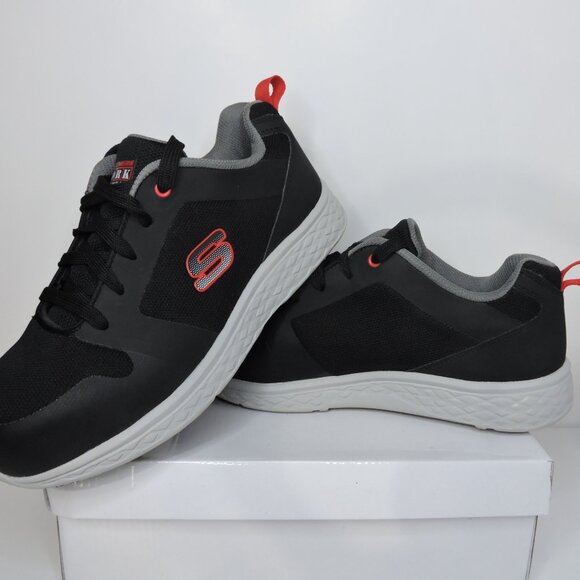 Skechers Work Men's Aluminum Toe Lace Up Athletic Safety Shoes. brand new - Picture 2 of 4